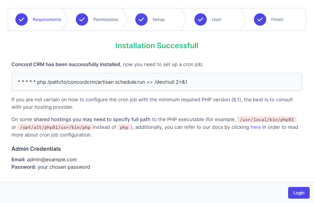 Installation Success